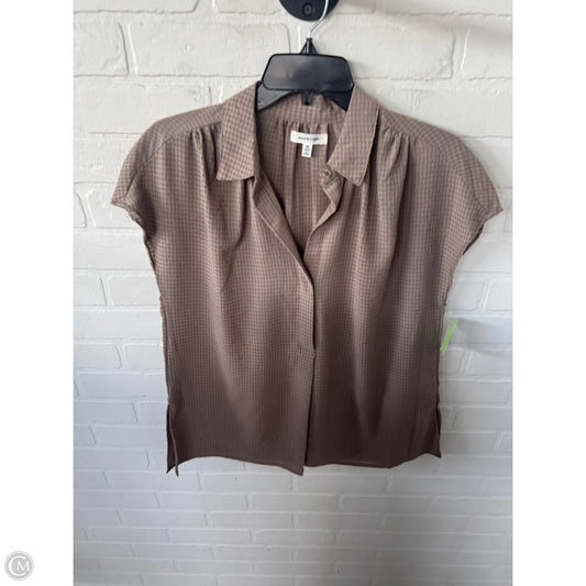 Top Short Sleeve By Max Studio In Brown, Size: M