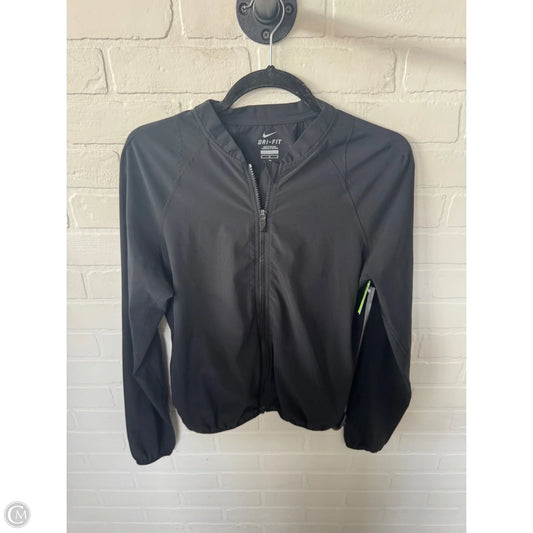 Athletic Jacket By Nike In Black, Size: M