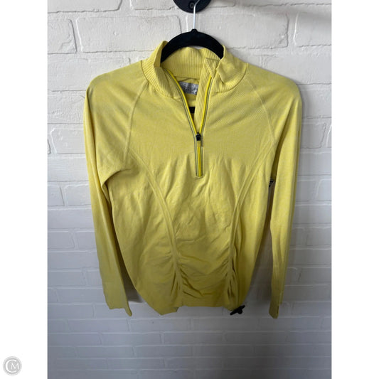 Athletic Top Long Sleeve Collar By Athleta In Yellow, Size: M
