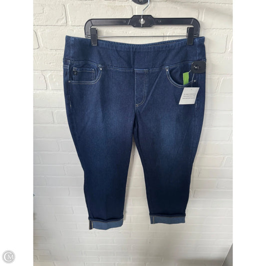 Jeans Cropped By Belle By Kim Gravel In Blue Denim, Size: 16