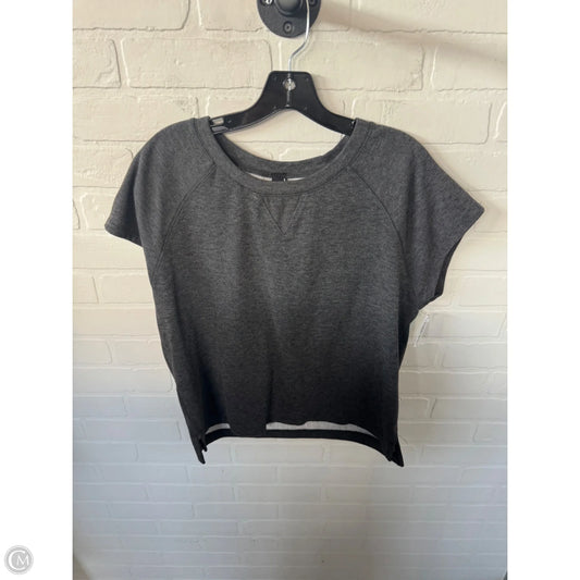 Top Short Sleeve By Bobi In Grey, Size: S