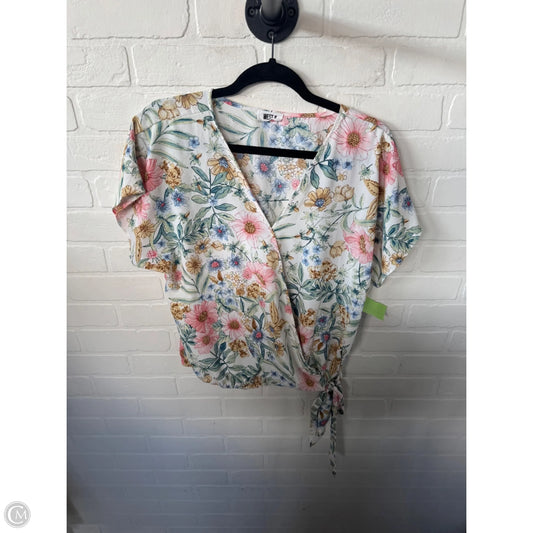 Top Short Sleeve By Clothes Mentor In Green & Pink, Size: M