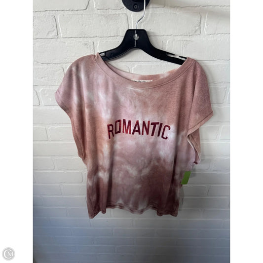 Top Short Sleeve By We The Free In Brown & Pink, Size: M