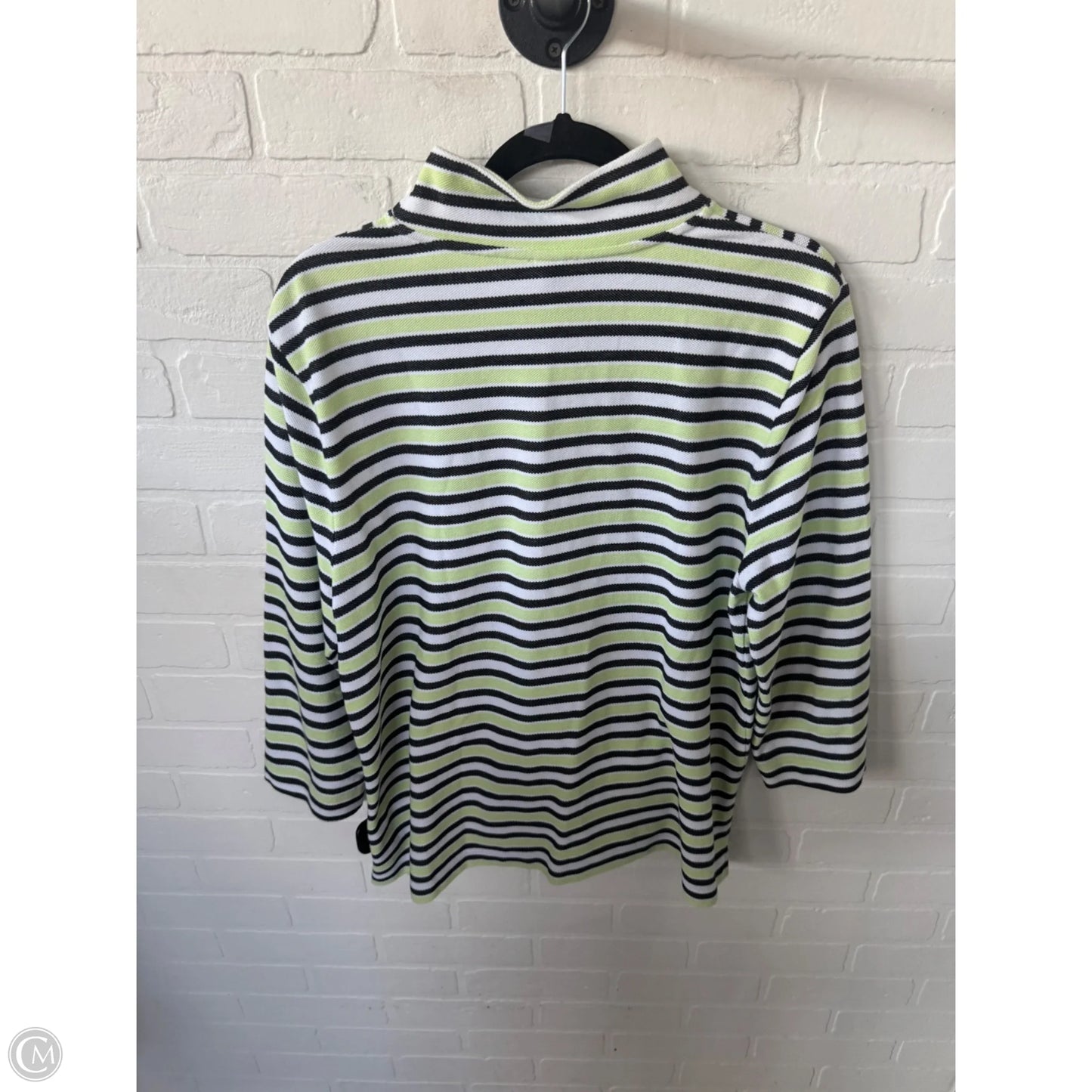 Sweatshirt Collar By Talbots In Black & Green, Size: Xl