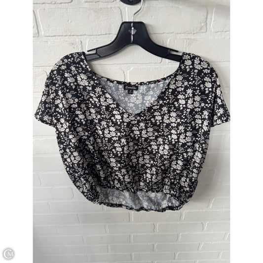 Top Short Sleeve By Clothes Mentor In Black & Cream, Size: M