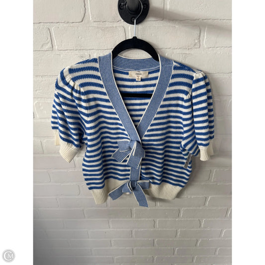 Sweater Short Sleeve By Entro In Blue & White, Size: M