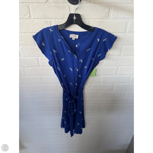 Dress Casual Short By Loft In Blue & White, Size: Xs