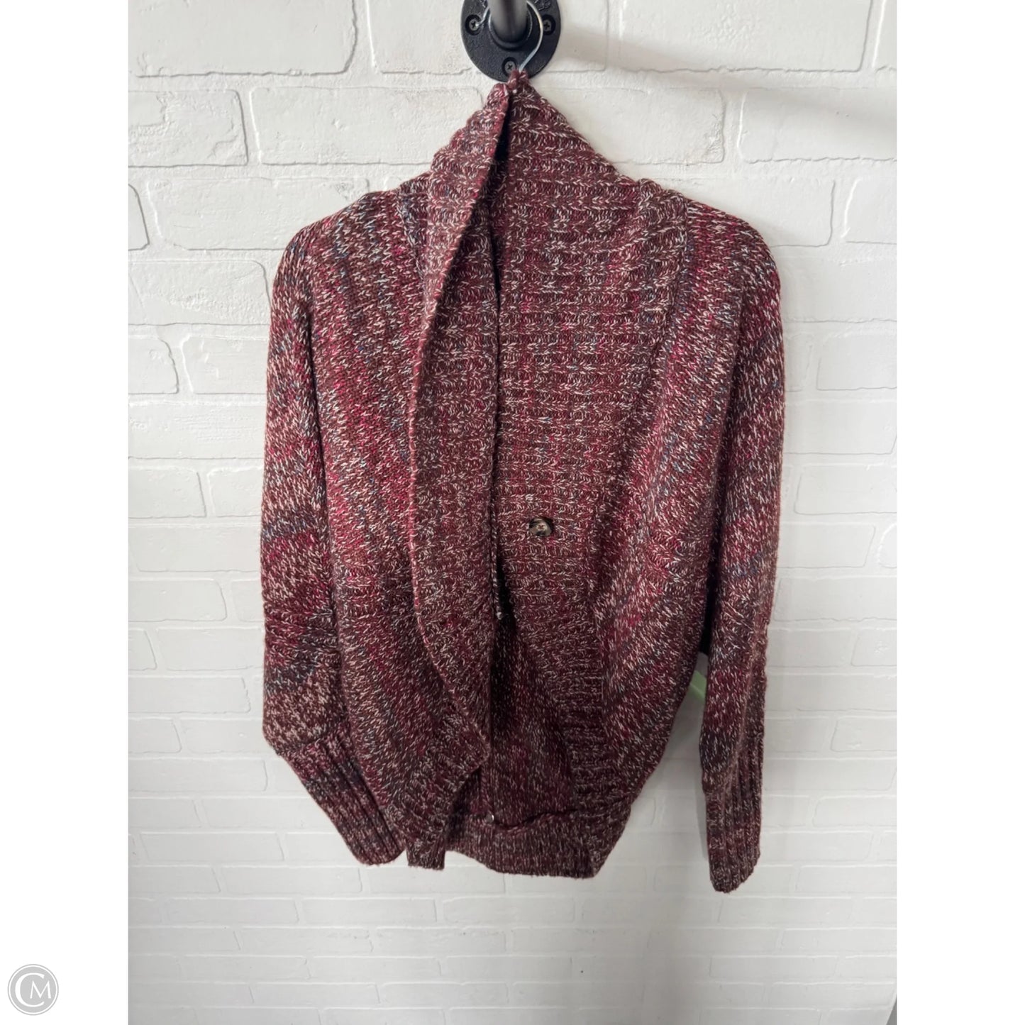 Sweater Cardigan By Prana In Brown & Pink, Size: M