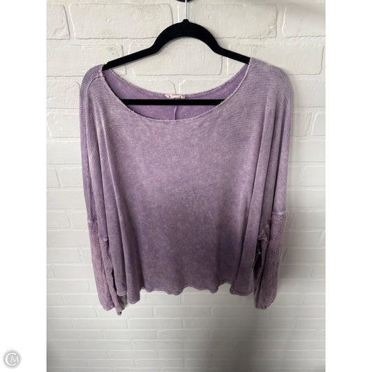 Top Long Sleeve By Hummingbird In Purple, Size: L