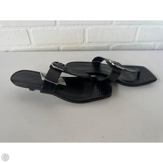 Sandals Heels Kitten By Cmc In Black, Size: 7