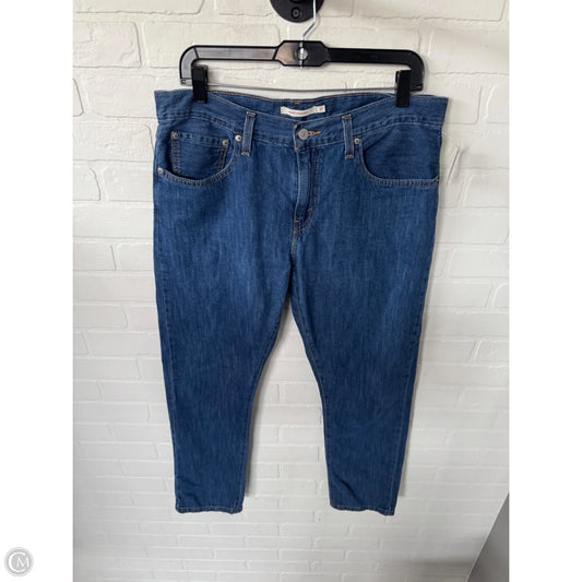 Jeans Straight By Levis In Blue Denim, Size: 12