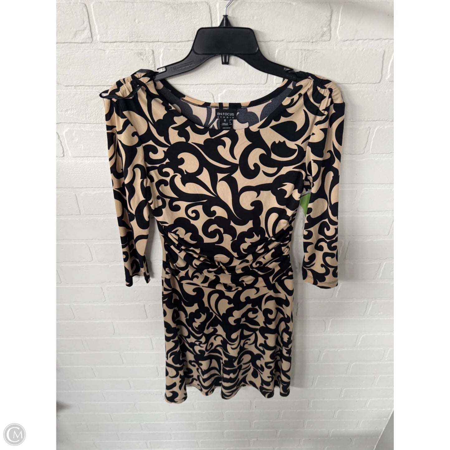 Dress Work By Enfocus In Black & Tan, Size: S