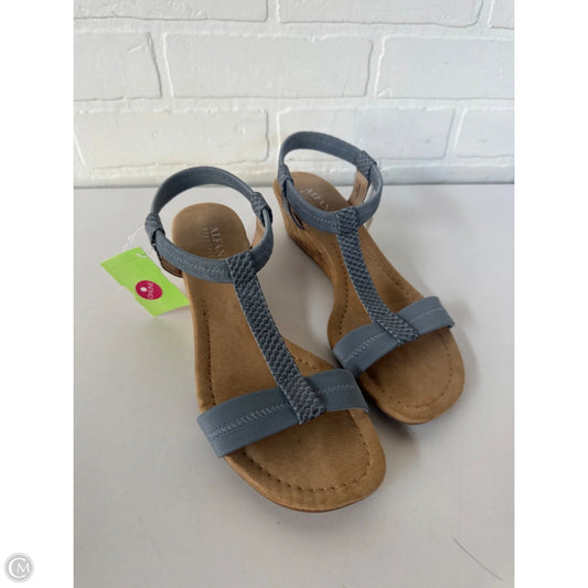 Sandals Heels Wedge By Alfani In Blue & Tan, Size: 7.5