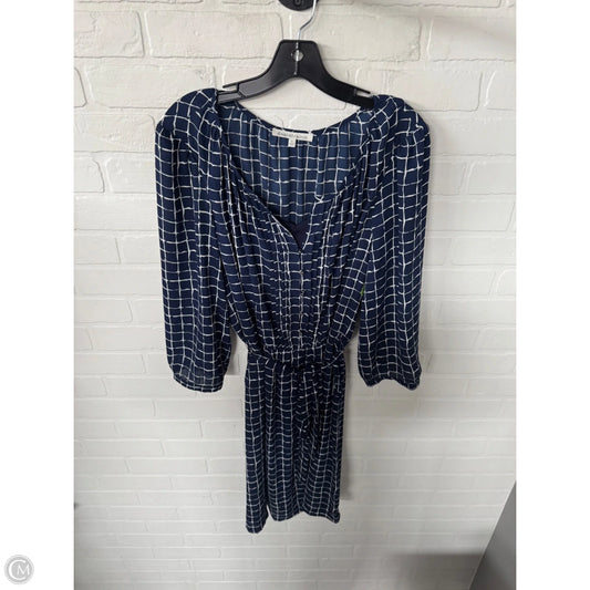 Dress Casual Short By Daniel Rainn In Blue & White, Size: Xl