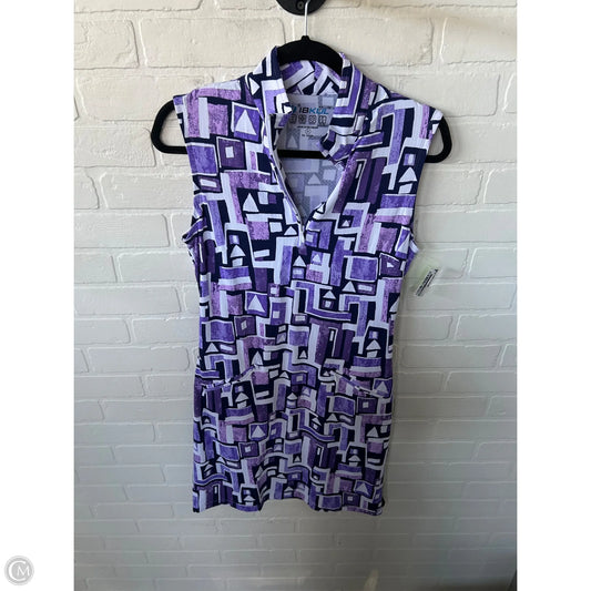 Athletic Dress By Ibkul In Purple & White, Size: S
