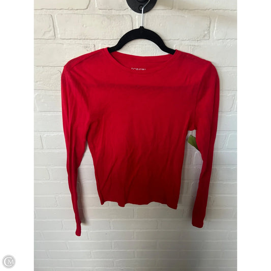Top Long Sleeve Basic By J. Crew In Red, Size: S