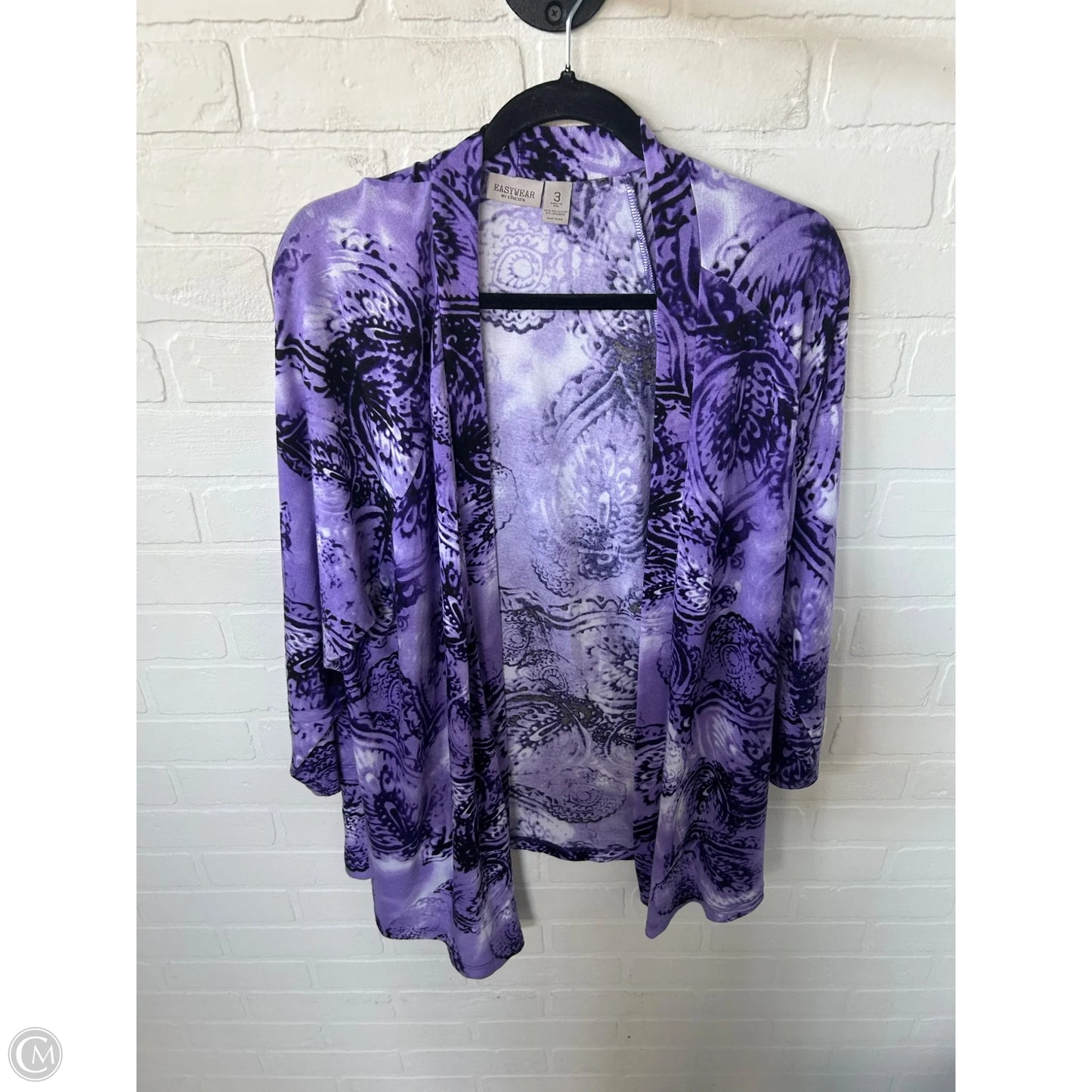 Cardigan By Chicos In Purple, Size: Xl