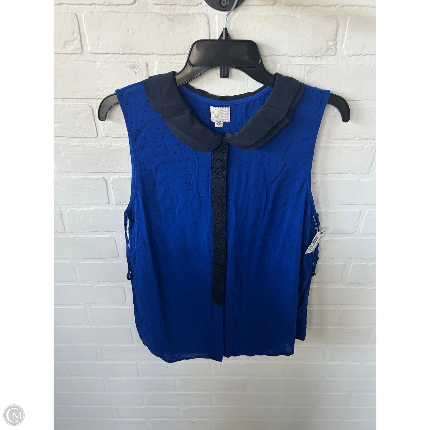Top Sleeveless By Anthropologie In Blue, Size: L