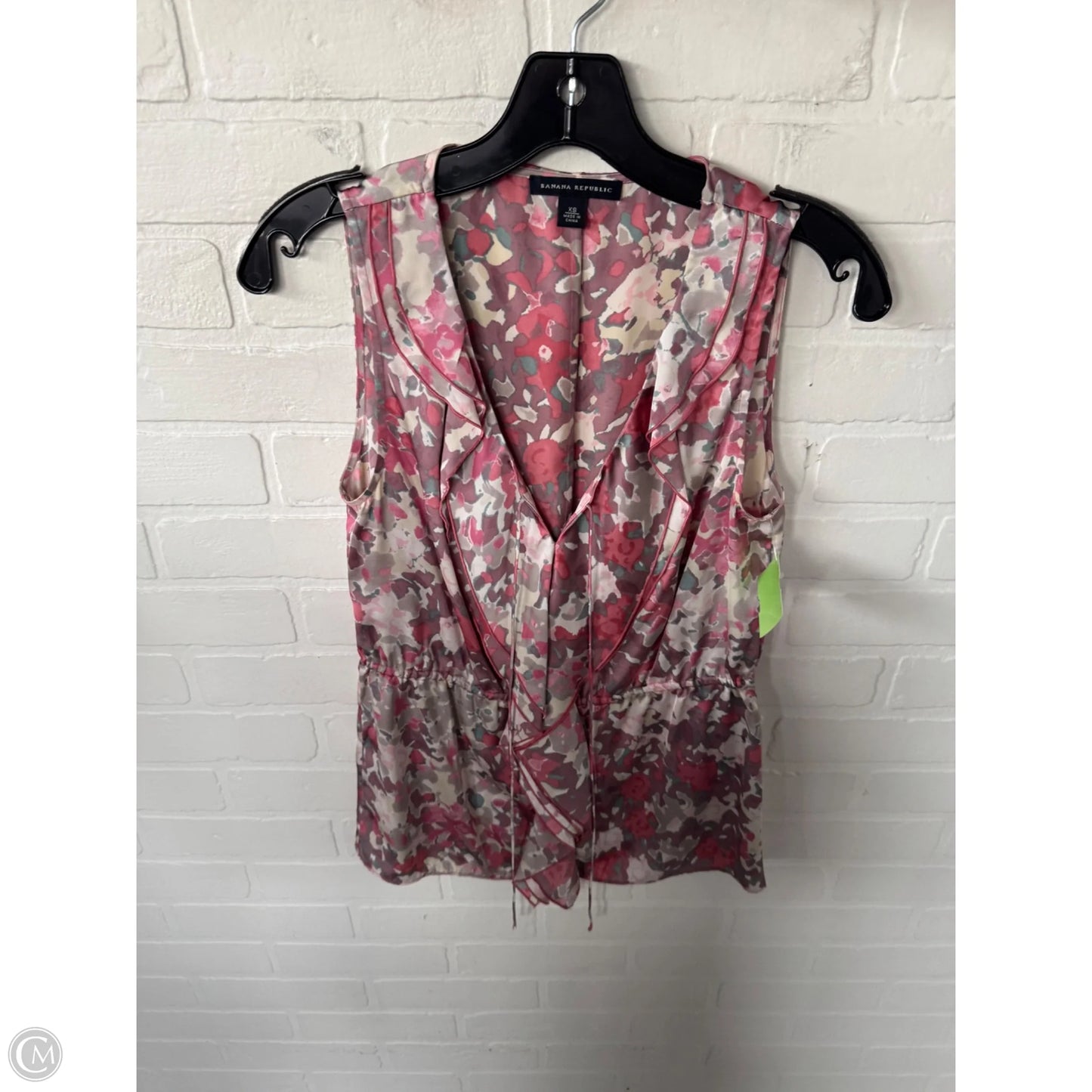 Top Sleeveless By Banana Republic In Pink & Tan, Size: Xs