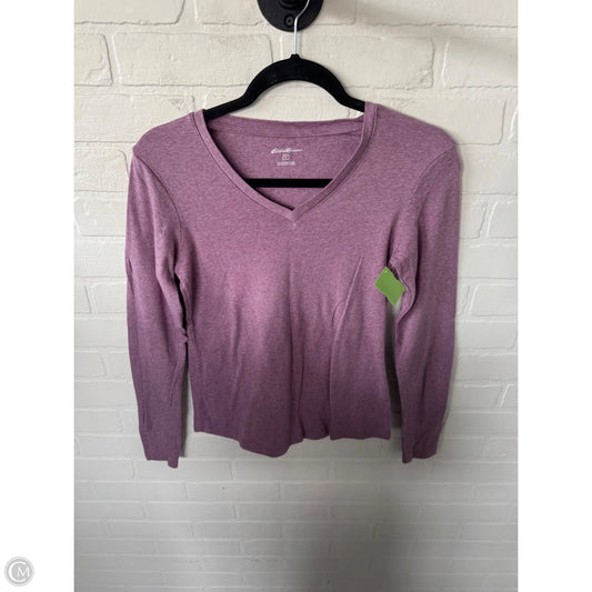 Top Long Sleeve Basic By Eddie Bauer In Purple, Size: S
