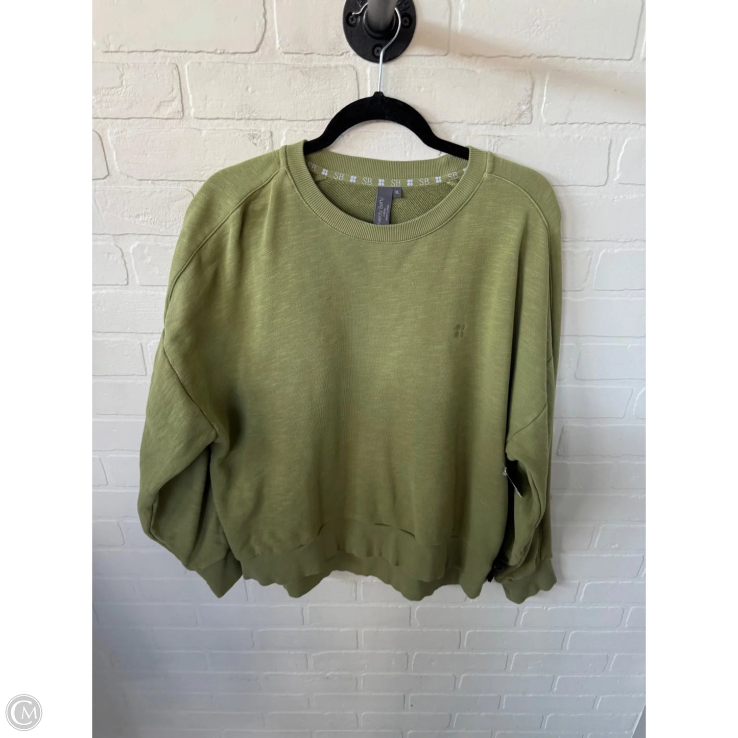 Athletic Sweatshirt Crewneck By Sweaty Betty In Green, Size: Xl