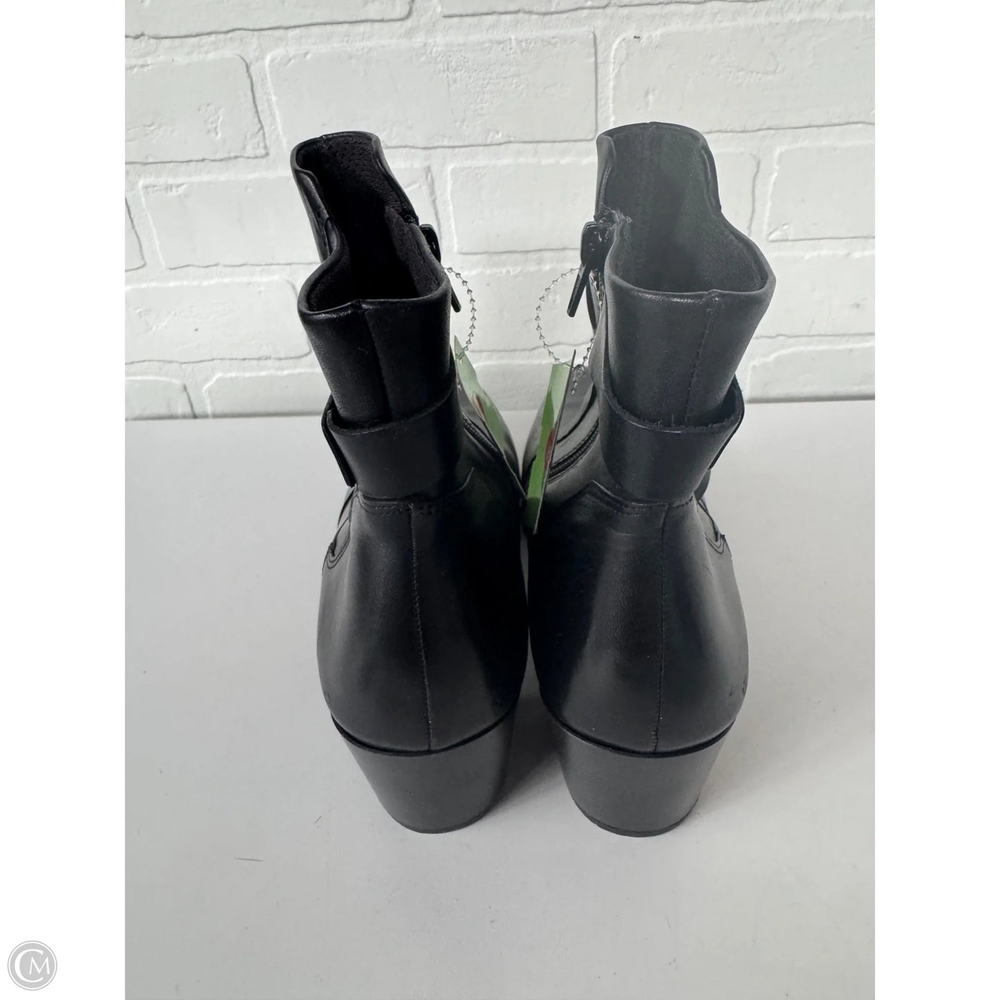 Boots Ankle Heels By Ecco In Black, Size: 9