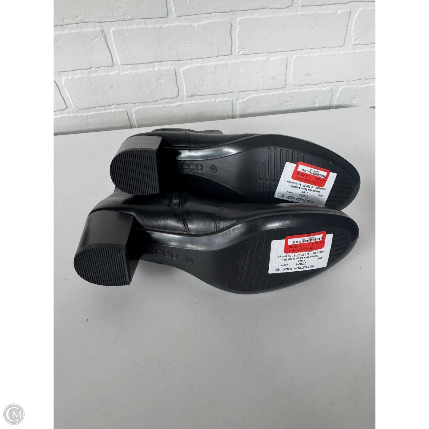 Boots Ankle Heels By Ecco In Black, Size: 9