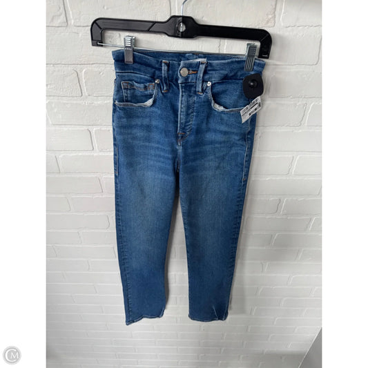 Jeans Straight By Good American In Blue Denim, Size: 0