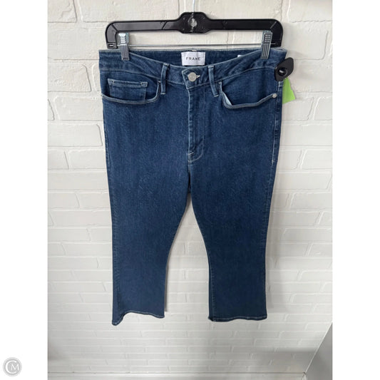 Jeans Boot Cut By Frame In Blue Denim, Size: 2