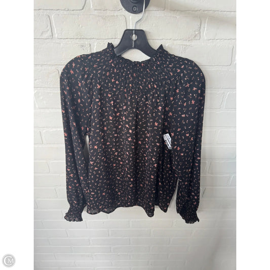 Top Long Sleeve By Madewell In Black & Tan, Size: S