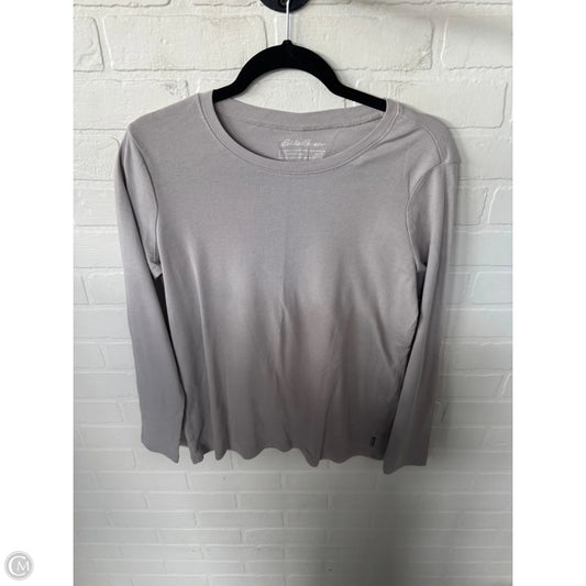 Top Long Sleeve Basic By Eddie Bauer In Grey, Size: Xl