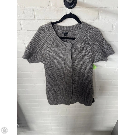 Sweater Cardigan By Ann Taylor In Grey, Size: S