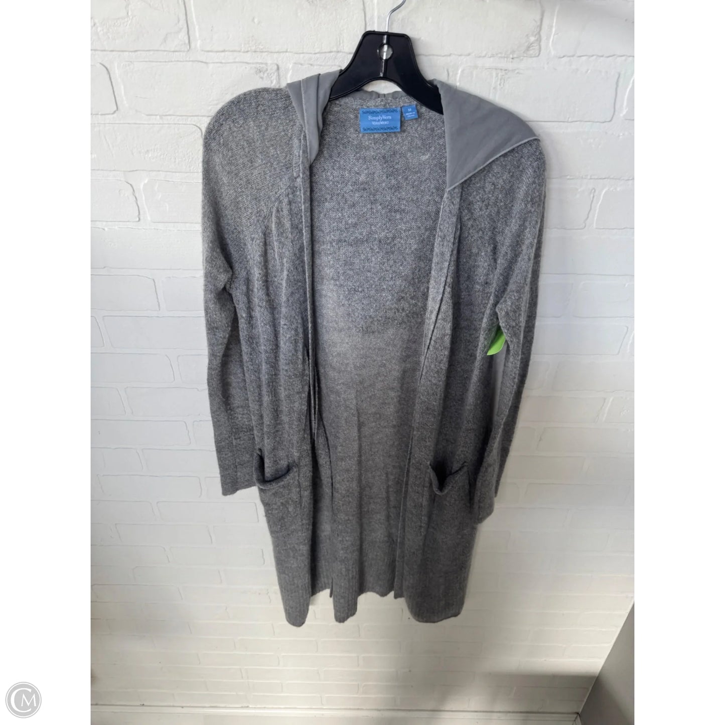 Sweater Cardigan By Simply Vera In Grey, Size: M