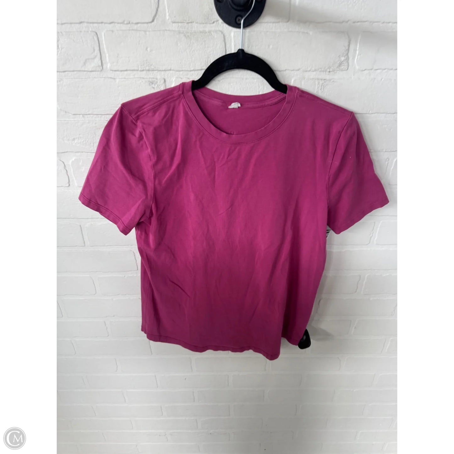 Athletic Top Short Sleeve By Lululemon In Pink, Size: S