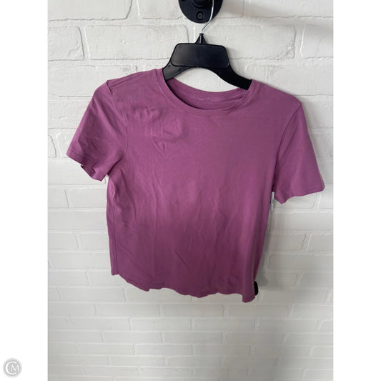 Athletic Top Short Sleeve By Lululemon In Pink, Size: S