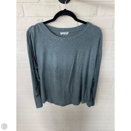 Top Long Sleeve By E&m In Blue, Size: M