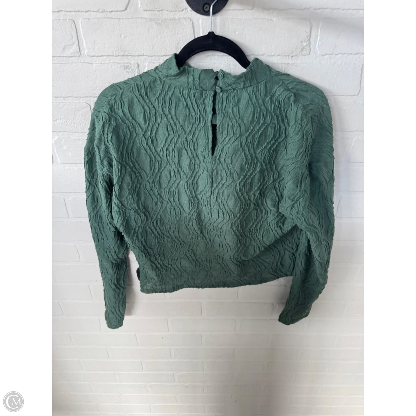 Top Long Sleeve By Anthropologie In Green, Size: Xs