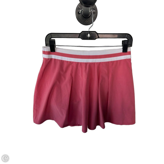 Athletic Skort By Puma In Pink & White, Size: 4