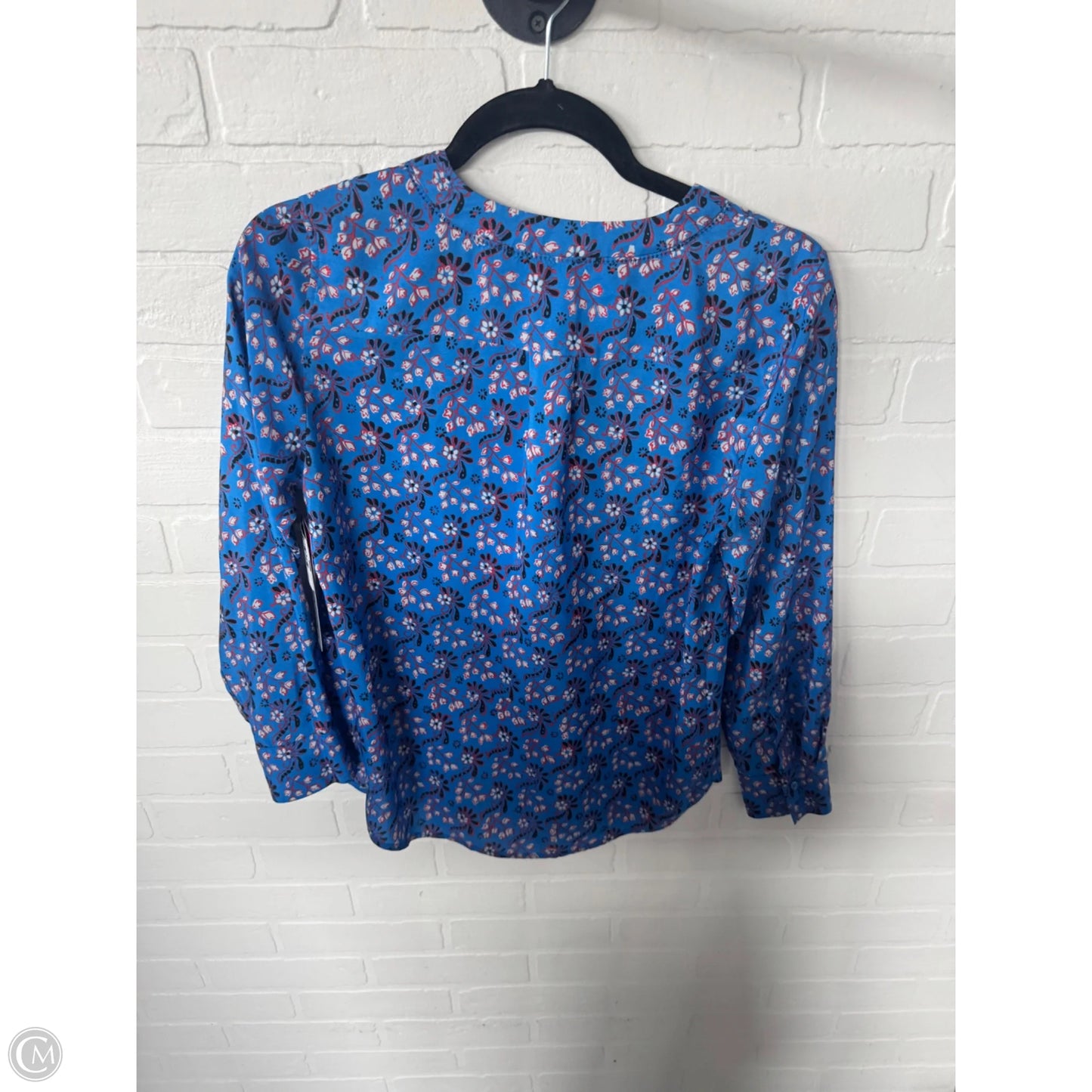 Top Long Sleeve By J. Crew In Blue & Red & White, Size: Sp
