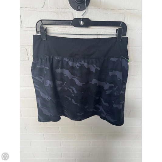 Athletic Skort By Rbx In Black & Grey, Size: 12