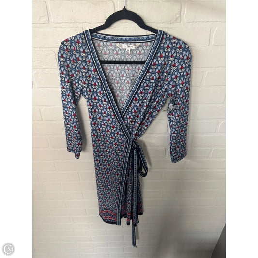 Dress Casual Short By Max Studio In Blue & Red & White, Size: Xs