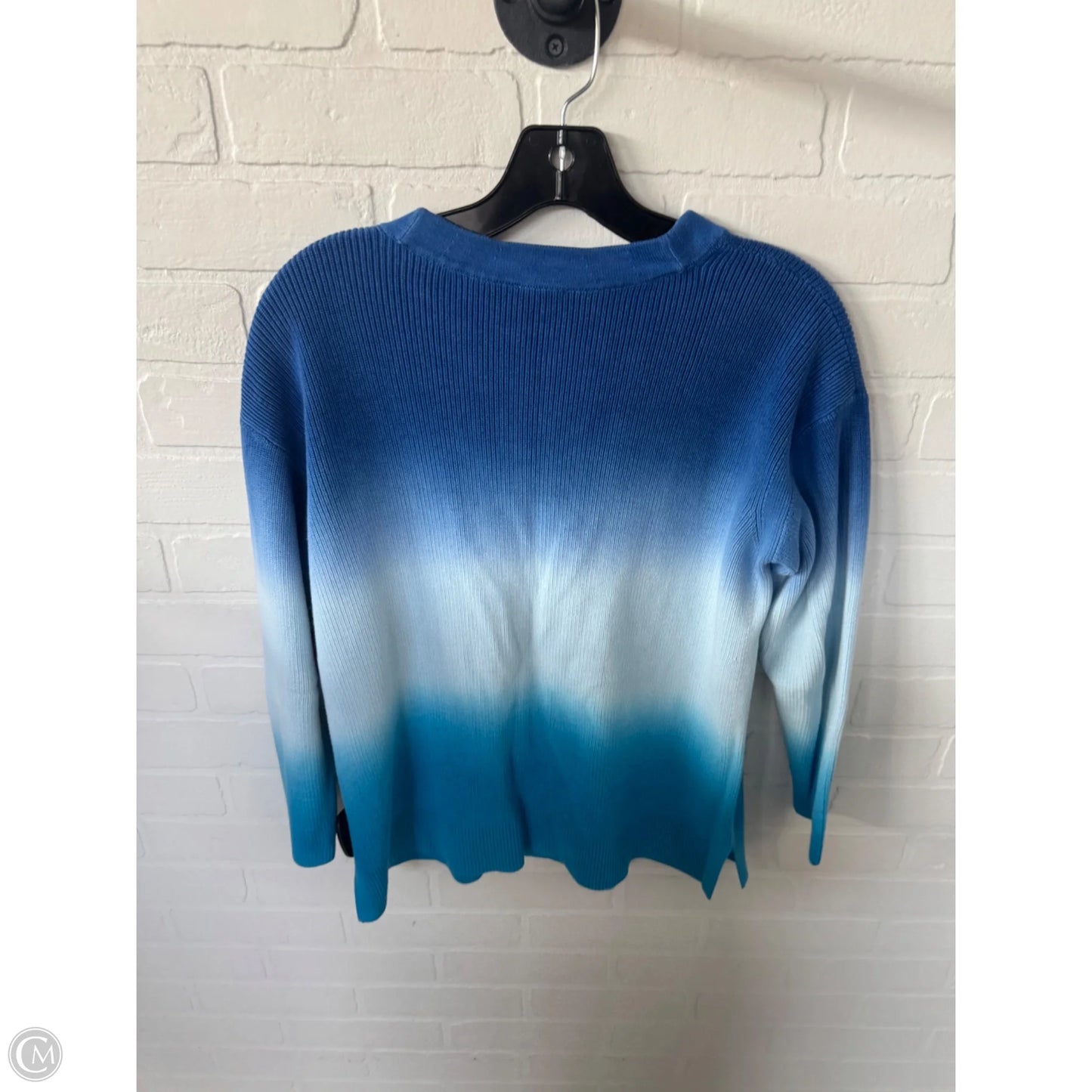 Sweater Cardigan By Talbots In Blue, Size: Mp