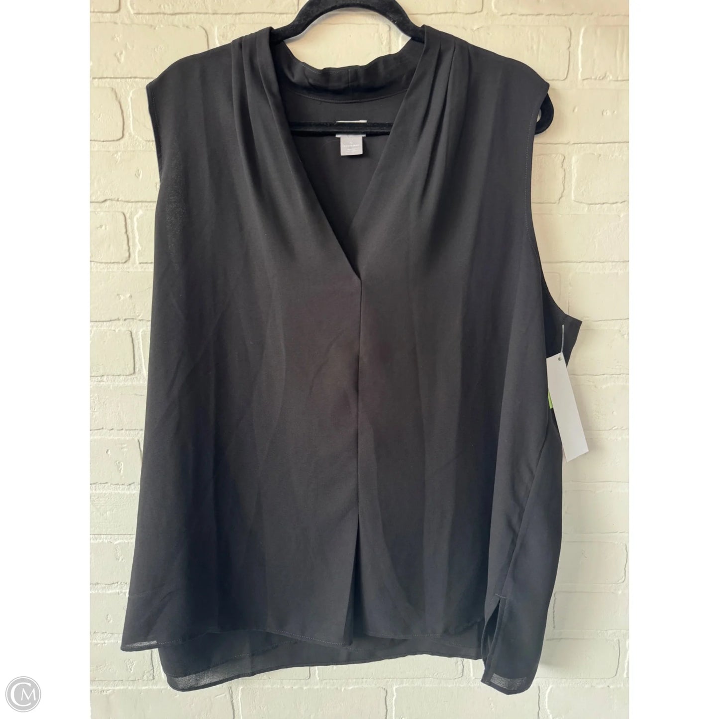 Top Sleeveless By Chicos In Black, Size: Xxl