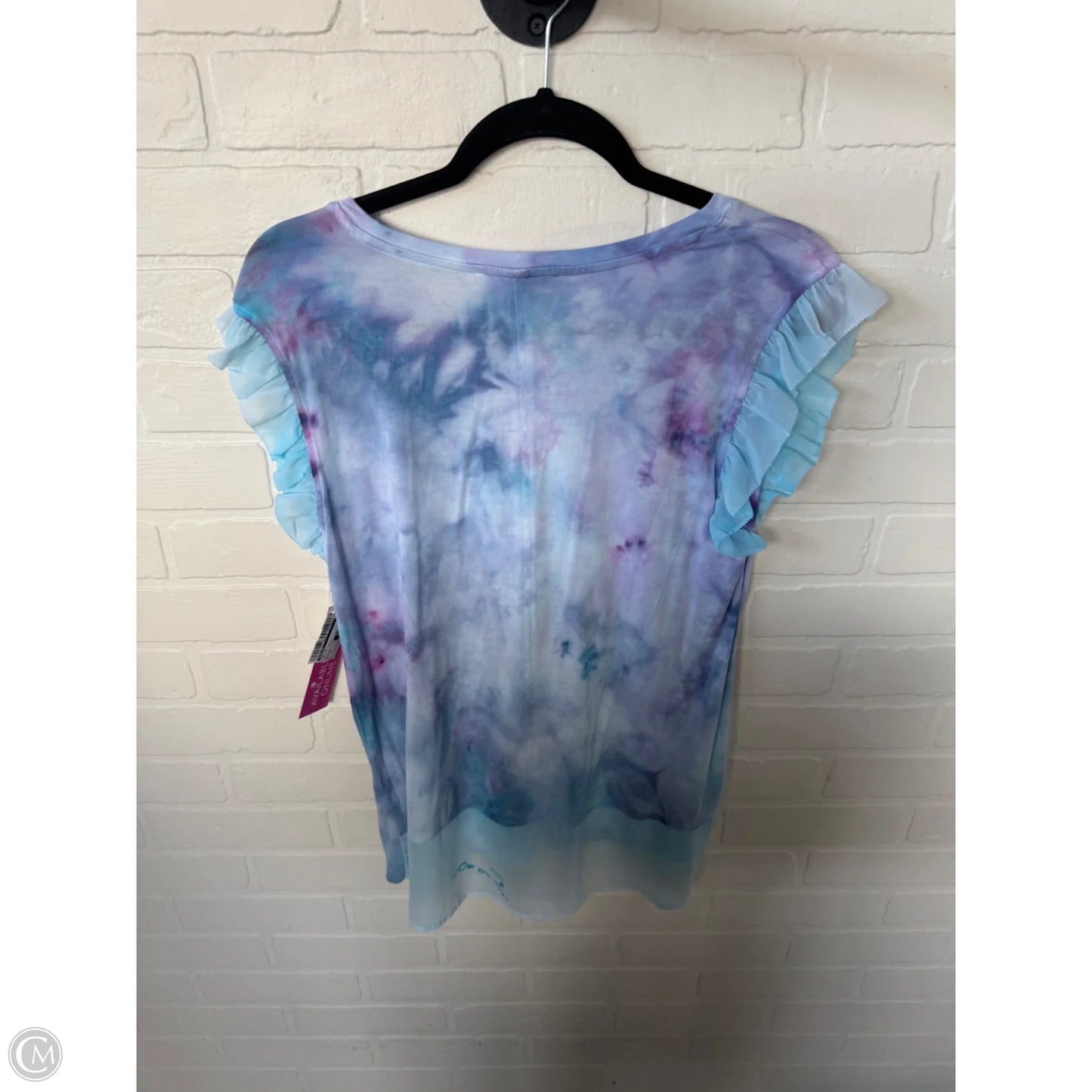 Top Short Sleeve By Marled In Blue & Purple, Size: M