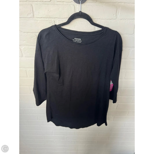 Tunic 3/4 Sleeve By Chicos In Black, Size: S