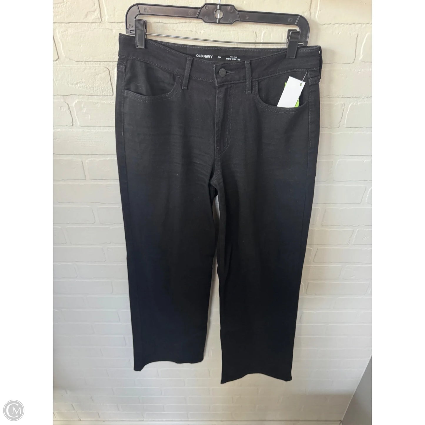 Jeans Wide Leg By Old Navy In Black Denim, Size: 10
