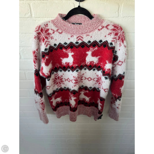 Sweater By Clothes Mentor In Red & White, Size: Xl