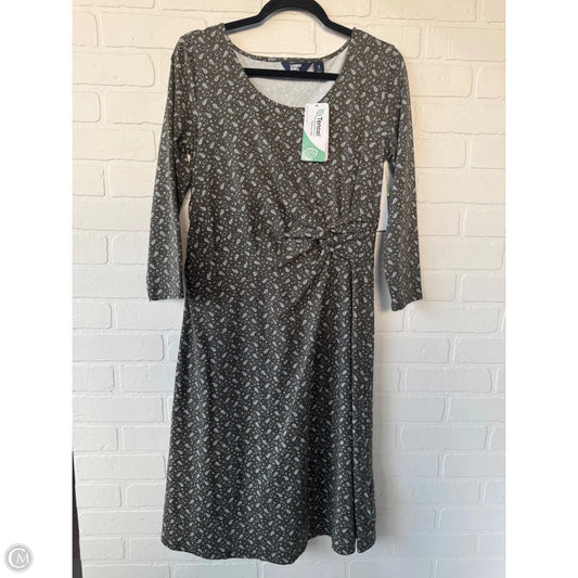 Dress Casual Midi By Lands End In Brown & Grey, Size: S