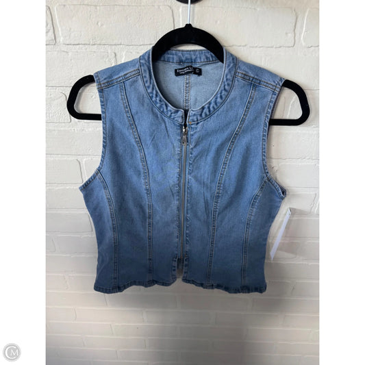 Vest Other By Clothes Mentor In Blue Denim, Size: L