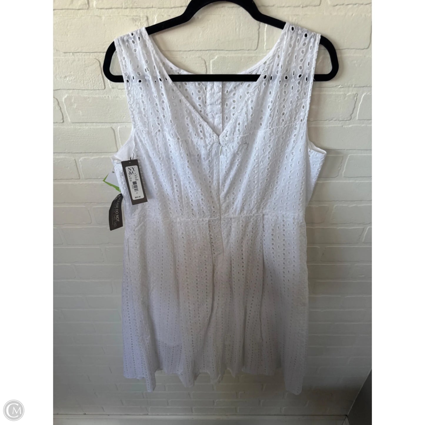 Dress Casual Midi By Eva Mendes In White, Size: 1x